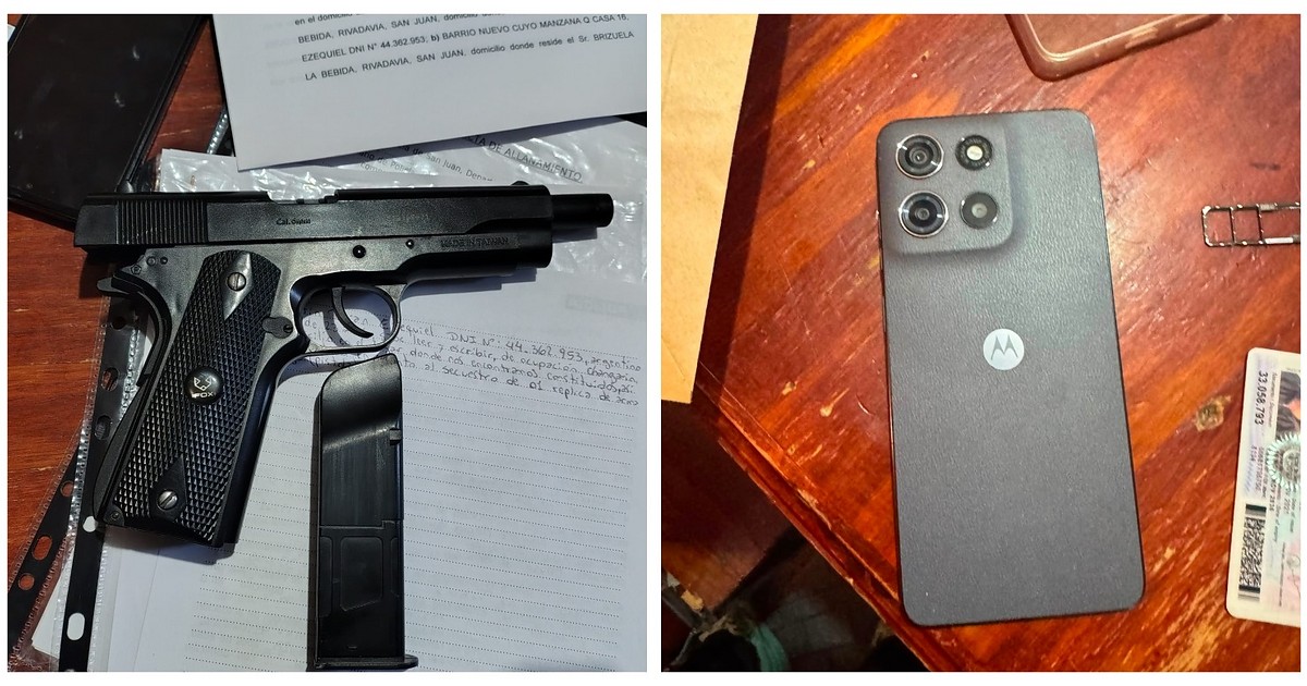 Detuvieron a un joven por un ataque a balazos en Rivadavia y secuestraron una réplica